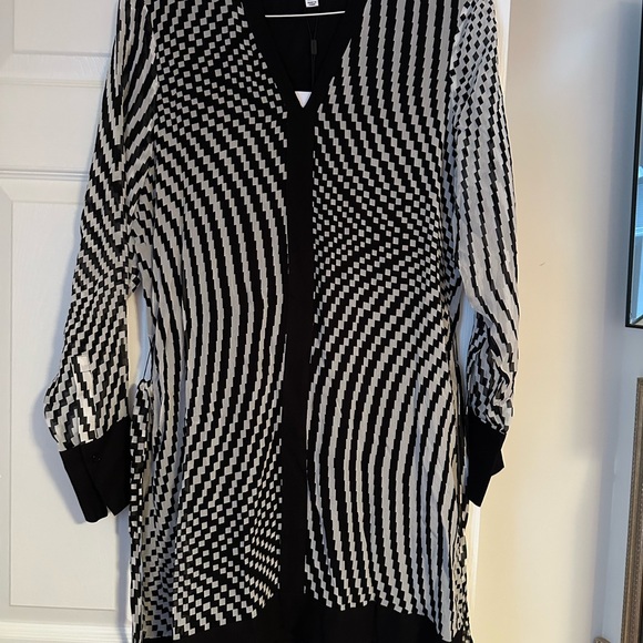 Reiss Tia Black and White Striped Mini Dress NWT - Picture 14 of 14